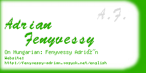 adrian fenyvessy business card